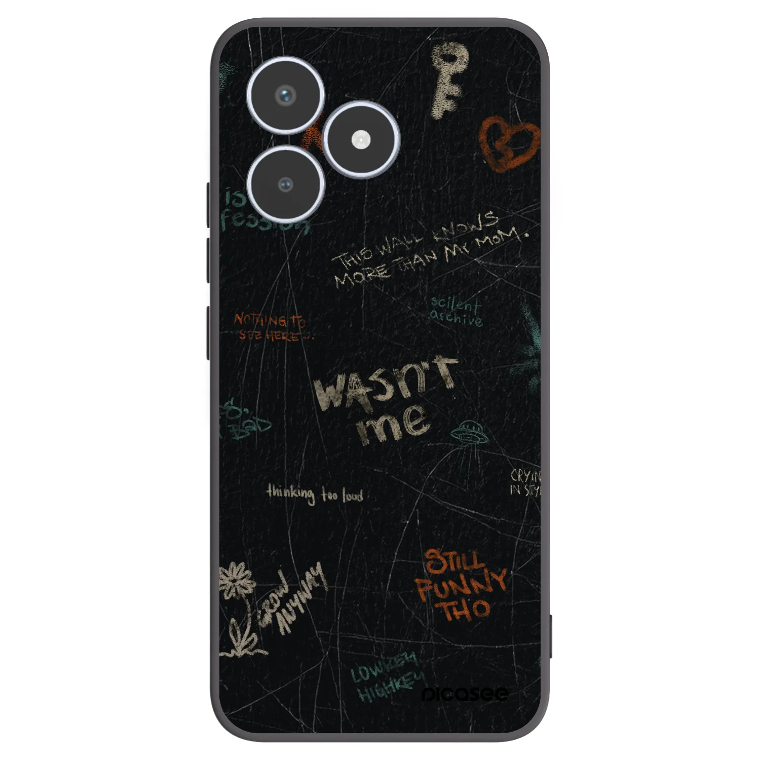 Picasee fekete szilikon tok az alábbi mobiltelefonokra Realme C53 - CONFESSION