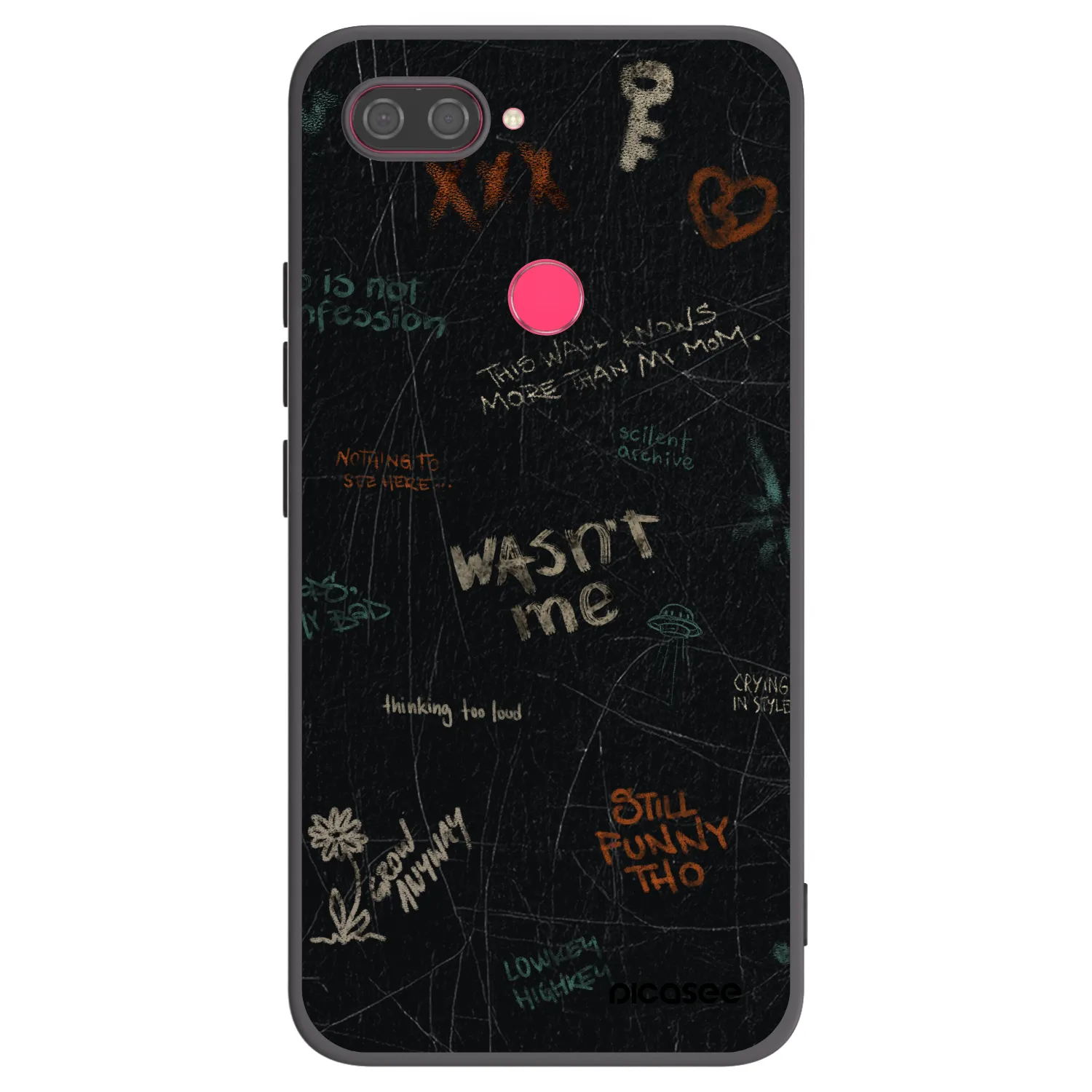 Picasee fekete szilikon tok az alábbi mobiltelefonokra Xiaomi Mi 8 Lite - CONFESSION