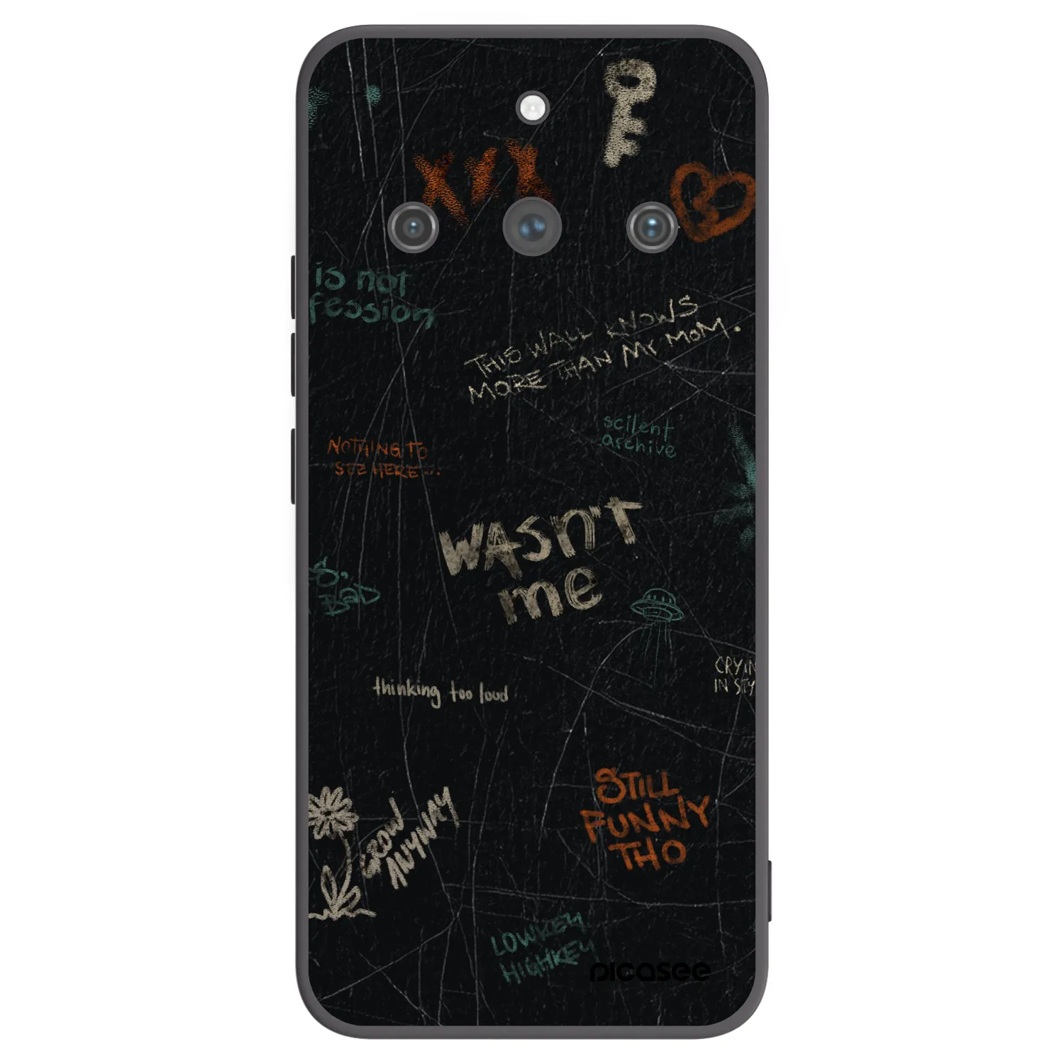 Picasee fekete szilikon tok az alábbi mobiltelefonokra Realme 11 Pro+ - CONFESSION