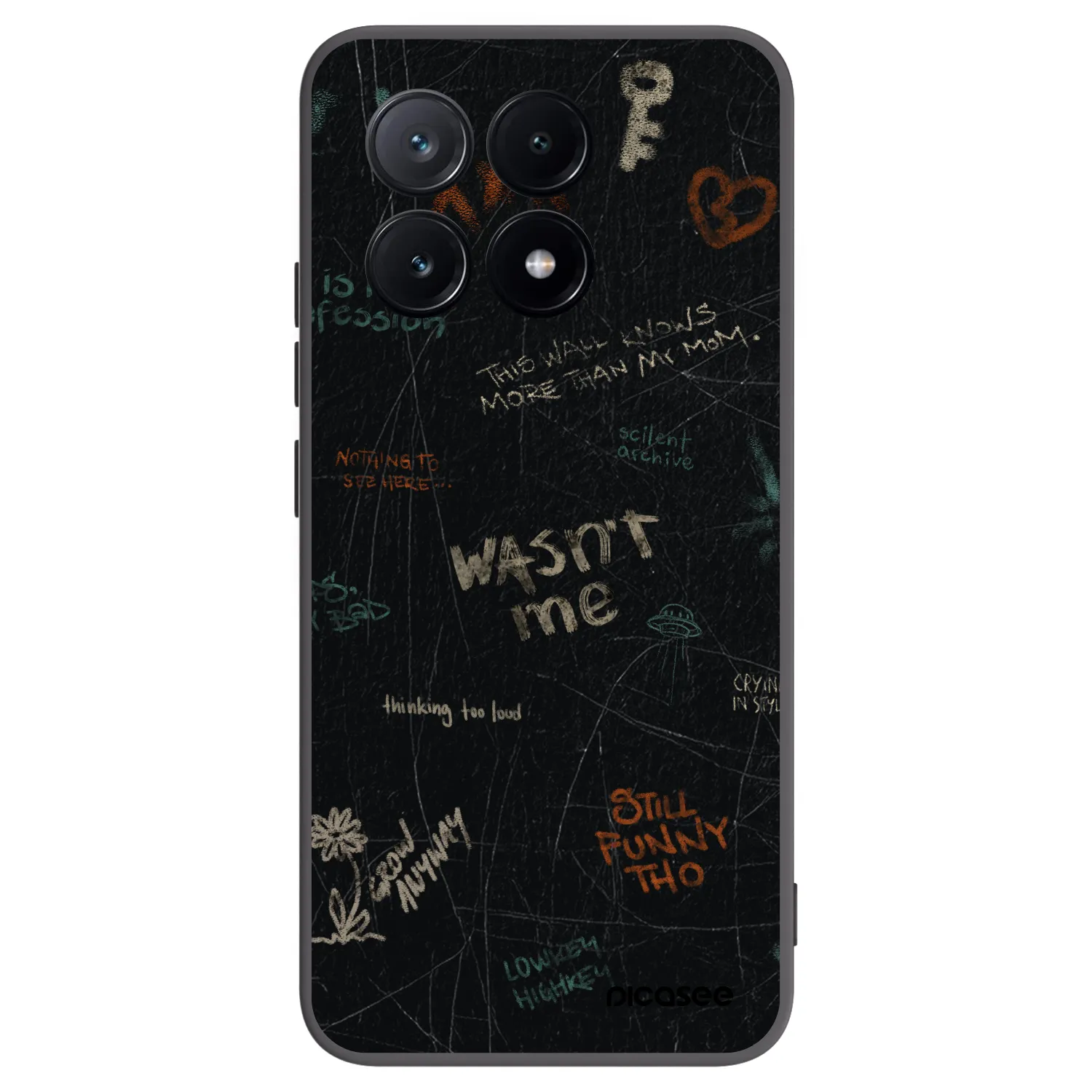 Picasee fekete szilikon tok az alábbi mobiltelefonokra Xiaomi Poco X6 Pro - CONFESSION