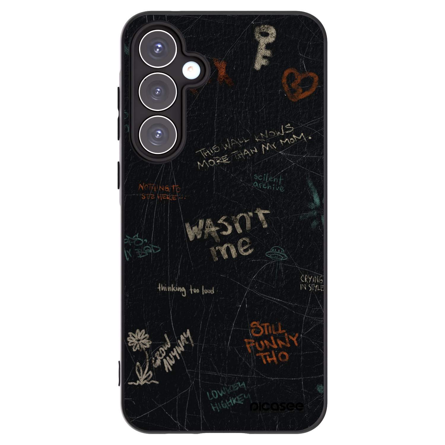 Picasee fekete szilikon tok az alábbi mobiltelefonokra Samsung Galaxy A55 5G A556B - CONFESSION