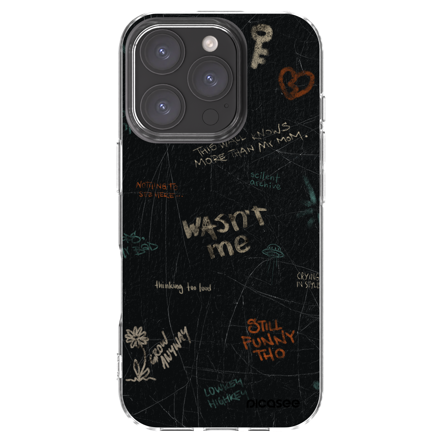 Picasee átlátszó szilikon tok az alábbi mobiltelefonokra Apple iPhone 16 Pro - CONFESSION