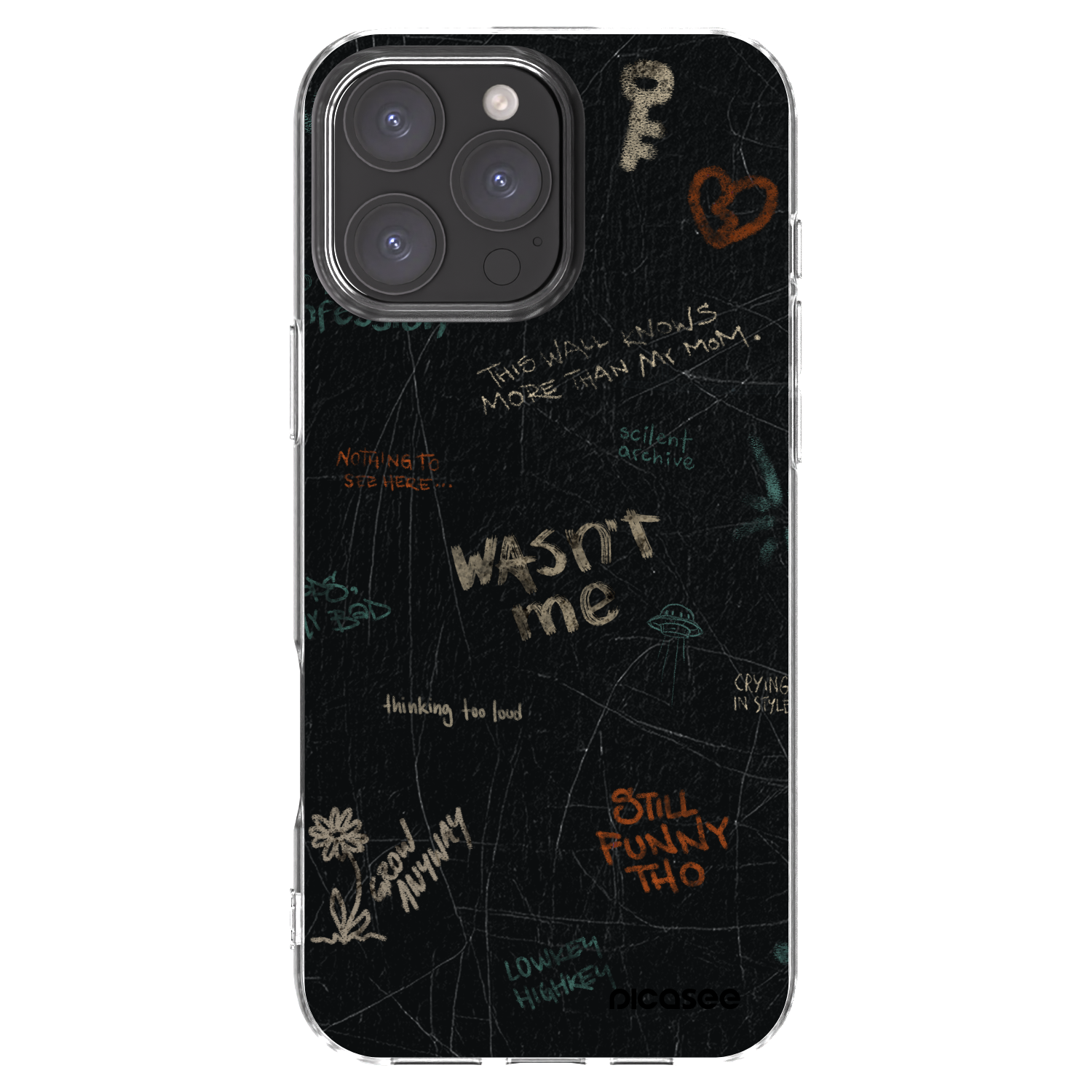 Picasee átlátszó szilikon tok az alábbi mobiltelefonokra Apple iPhone 16 Pro Max - CONFESSION