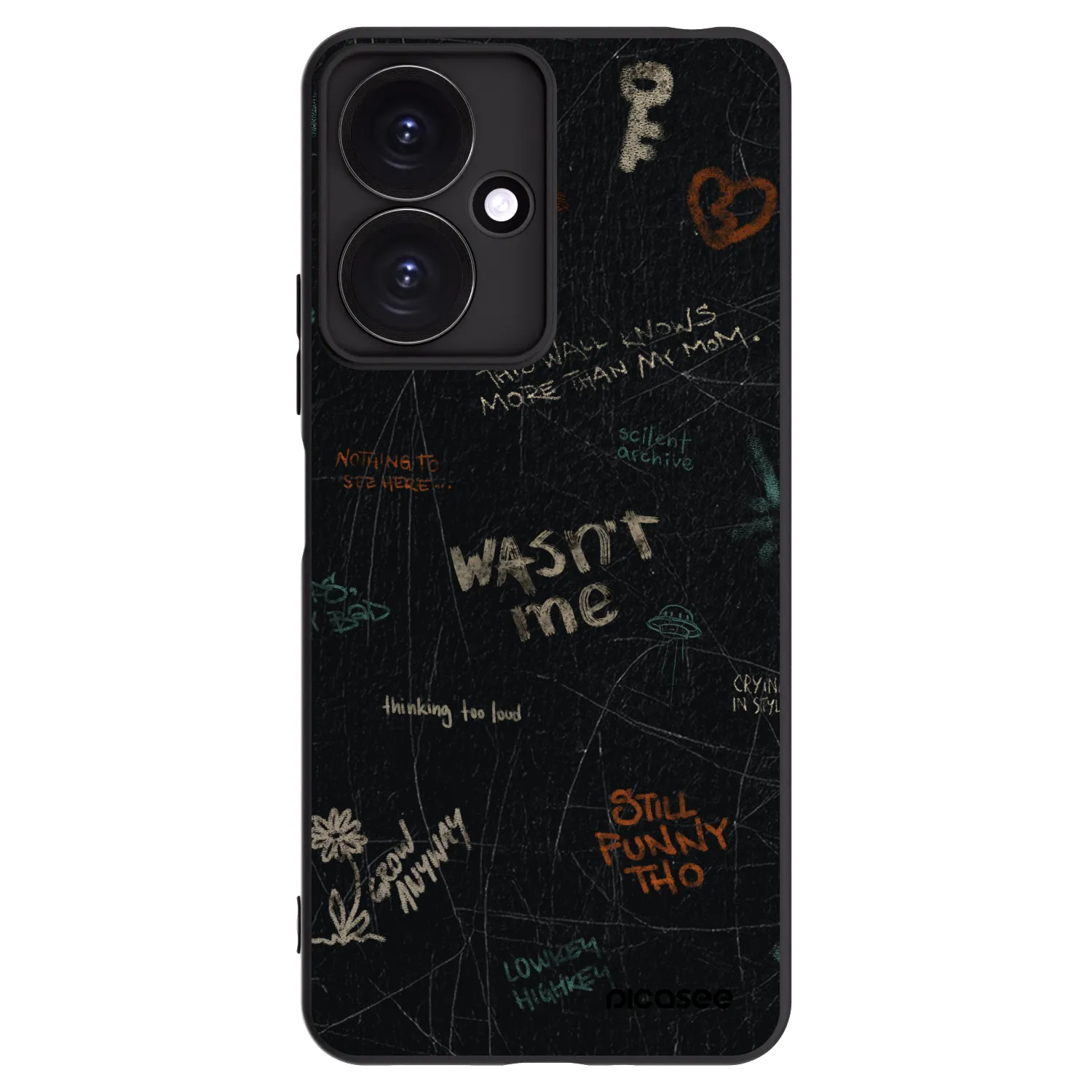 Picasee fekete szilikon tok az alábbi mobiltelefonokra Xiaomi Redmi 13C 5G - CONFESSION