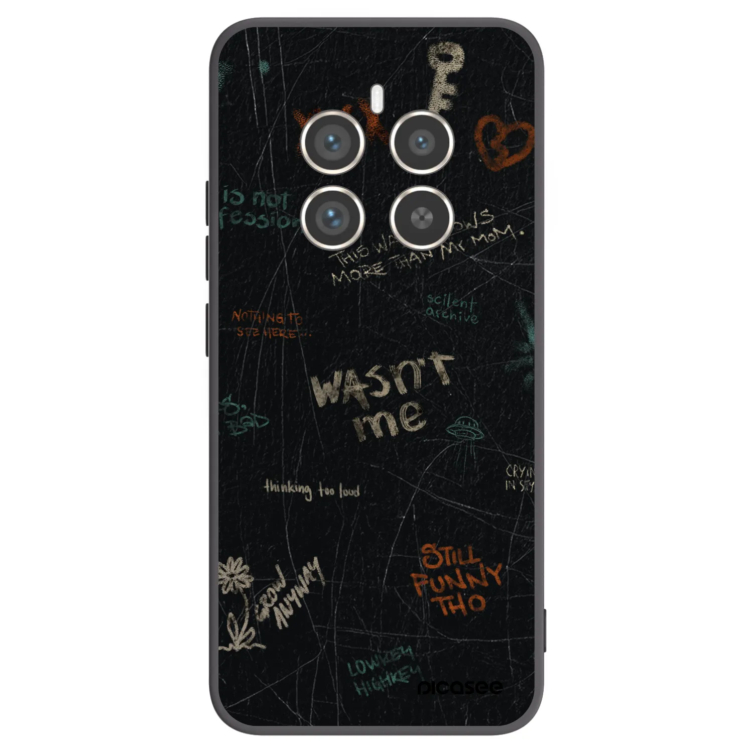 Picasee fekete szilikon tok az alábbi mobiltelefonokra Realme 12 Pro 5G - CONFESSION
