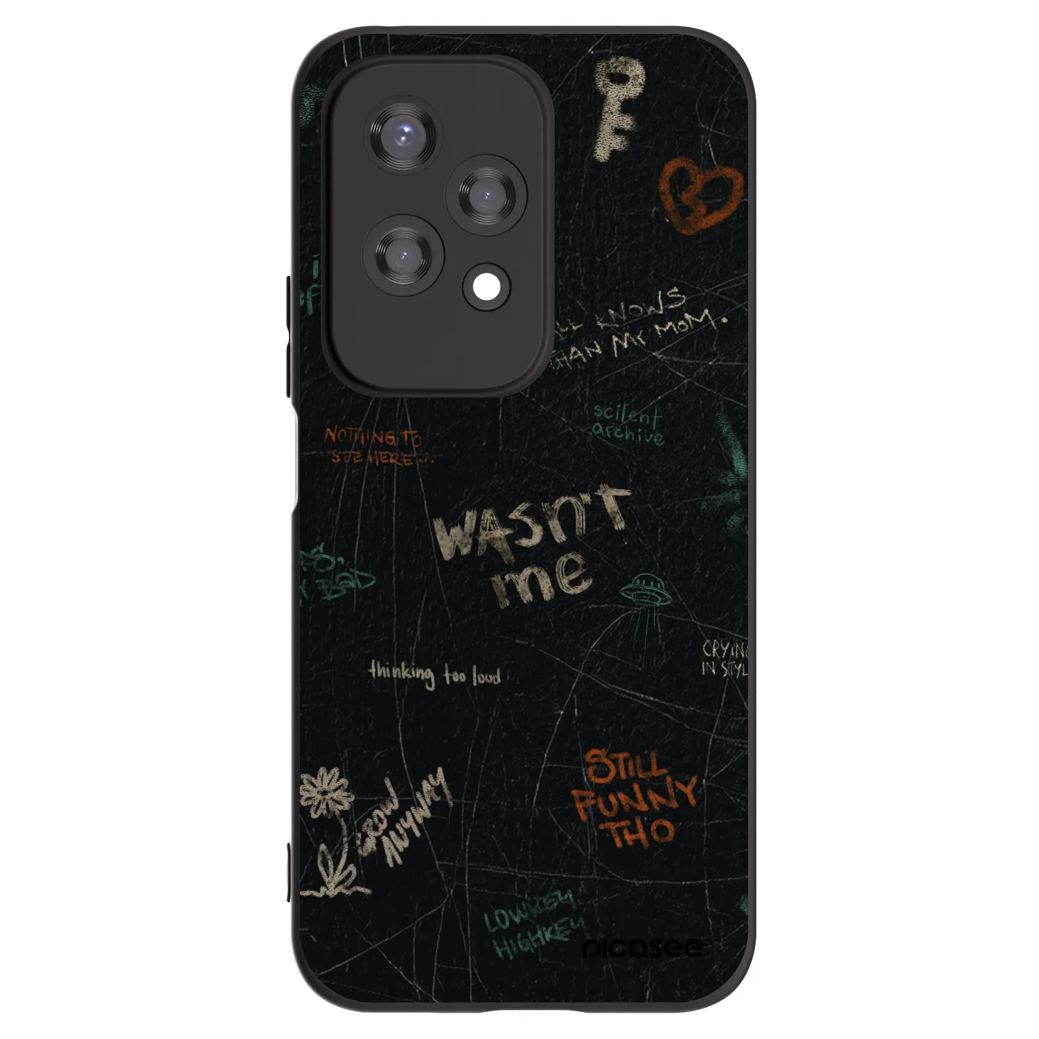 Picasee fekete szilikon tok az alábbi mobiltelefonokra Honor 200 Lite - CONFESSION