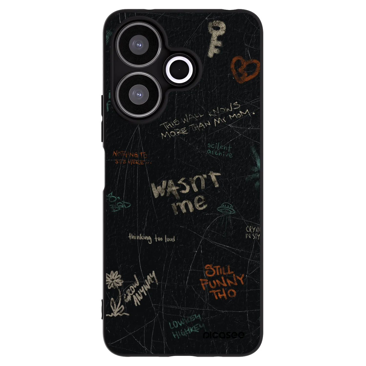 Picasee fekete szilikon tok az alábbi mobiltelefonokra Xiaomi Redmi 13 4G - CONFESSION