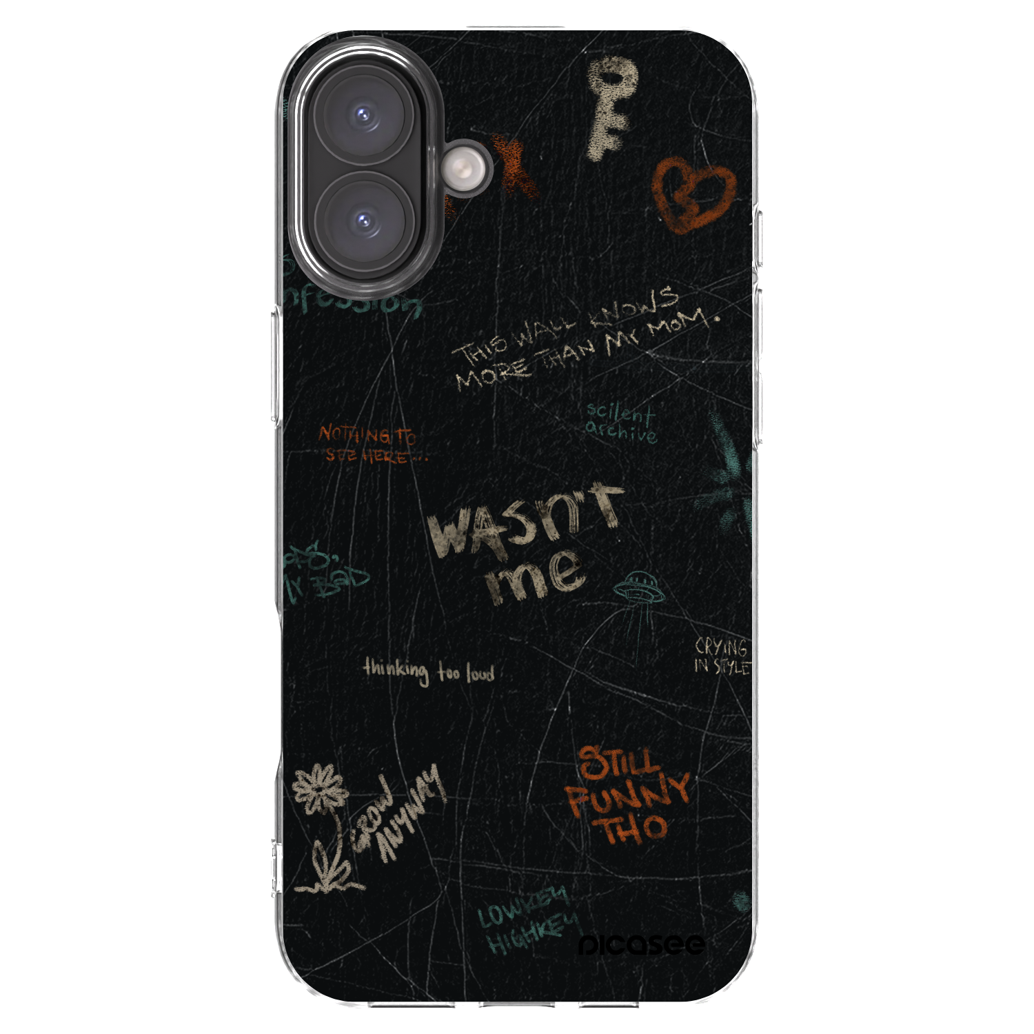 Picasee átlátszó szilikon tok az alábbi mobiltelefonokra Apple iPhone 16 Plus - CONFESSION