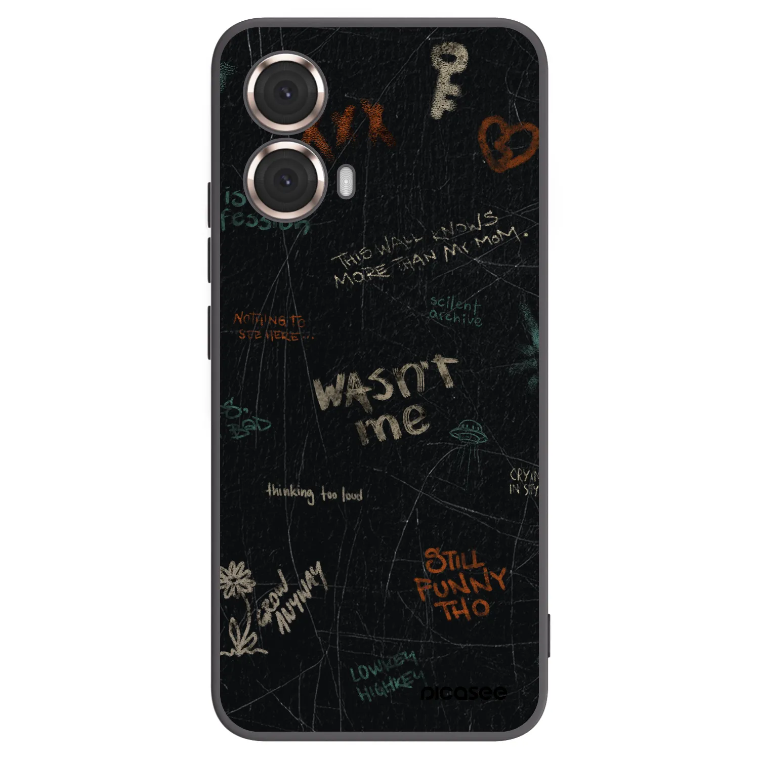 Picasee fekete szilikon tok az alábbi mobiltelefonokra Motorola Moto G85 - CONFESSION