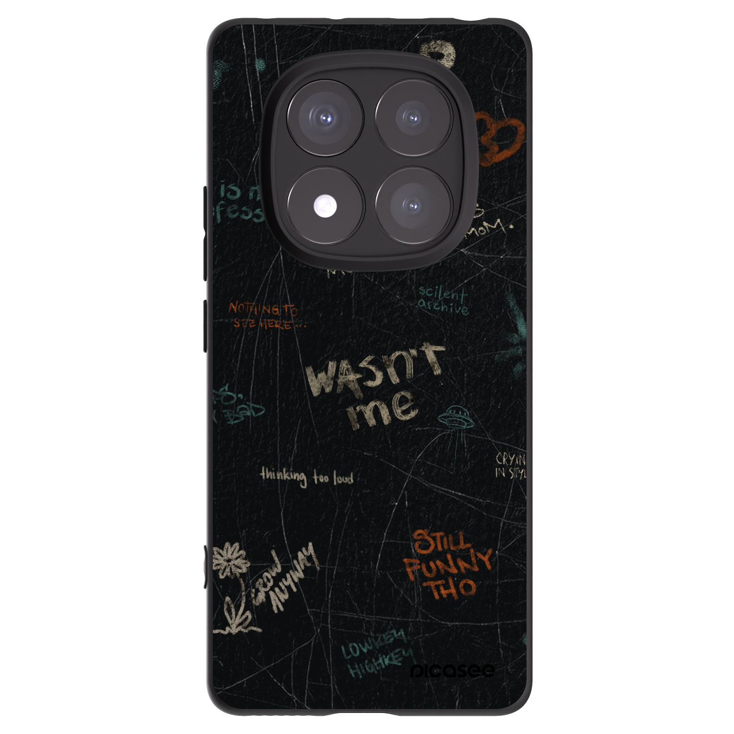 Picasee fekete szilikon tok az alábbi mobiltelefonokra Xiaomi Redmi Note 14 Pro 5G - CONFESSION