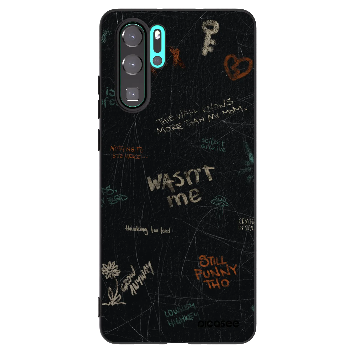 Picasee fekete szilikon tok az alábbi mobiltelefonokra Huawei P30 Pro - CONFESSION