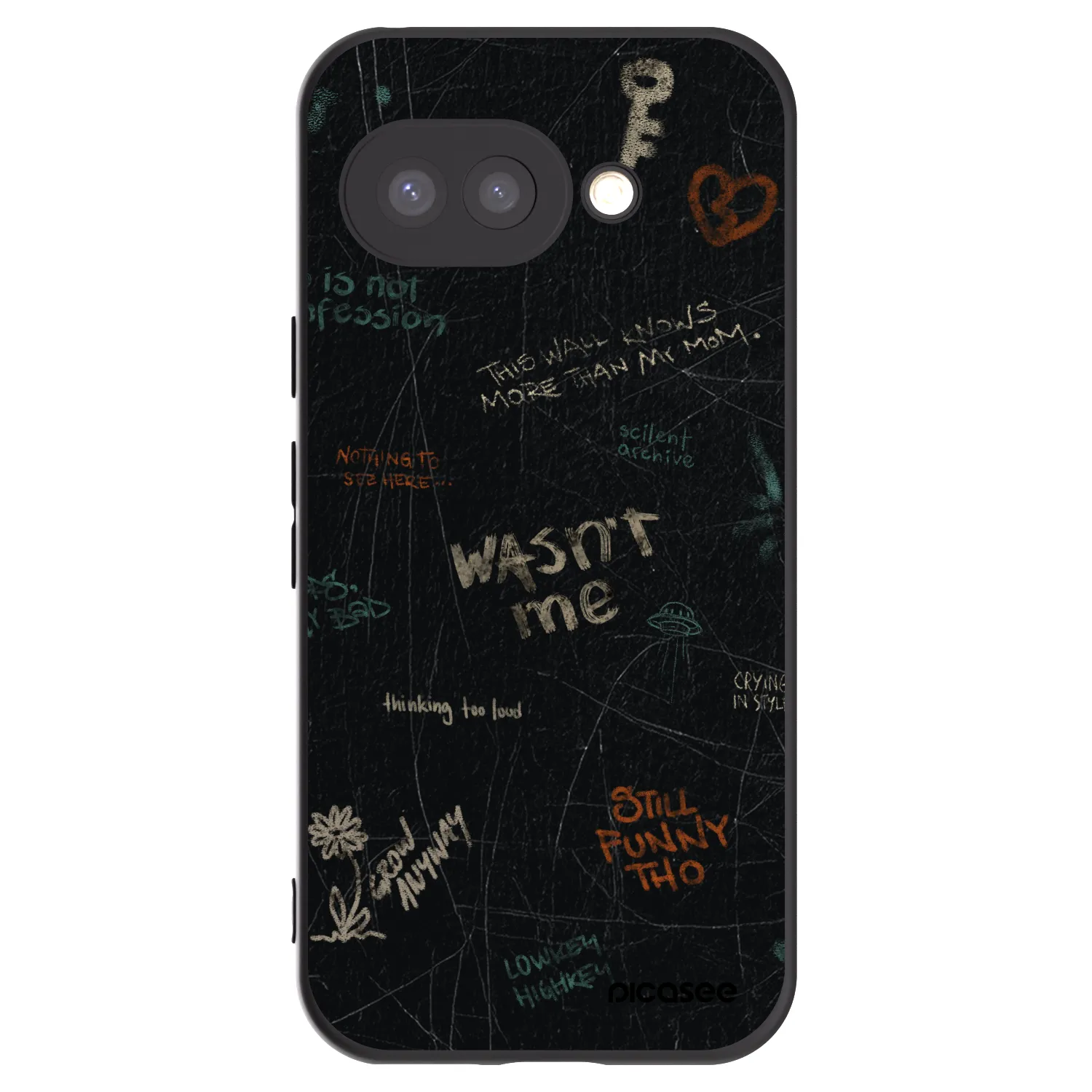 Picasee fekete szilikon tok az alábbi mobiltelefonokra Google Pixel 9a - CONFESSION