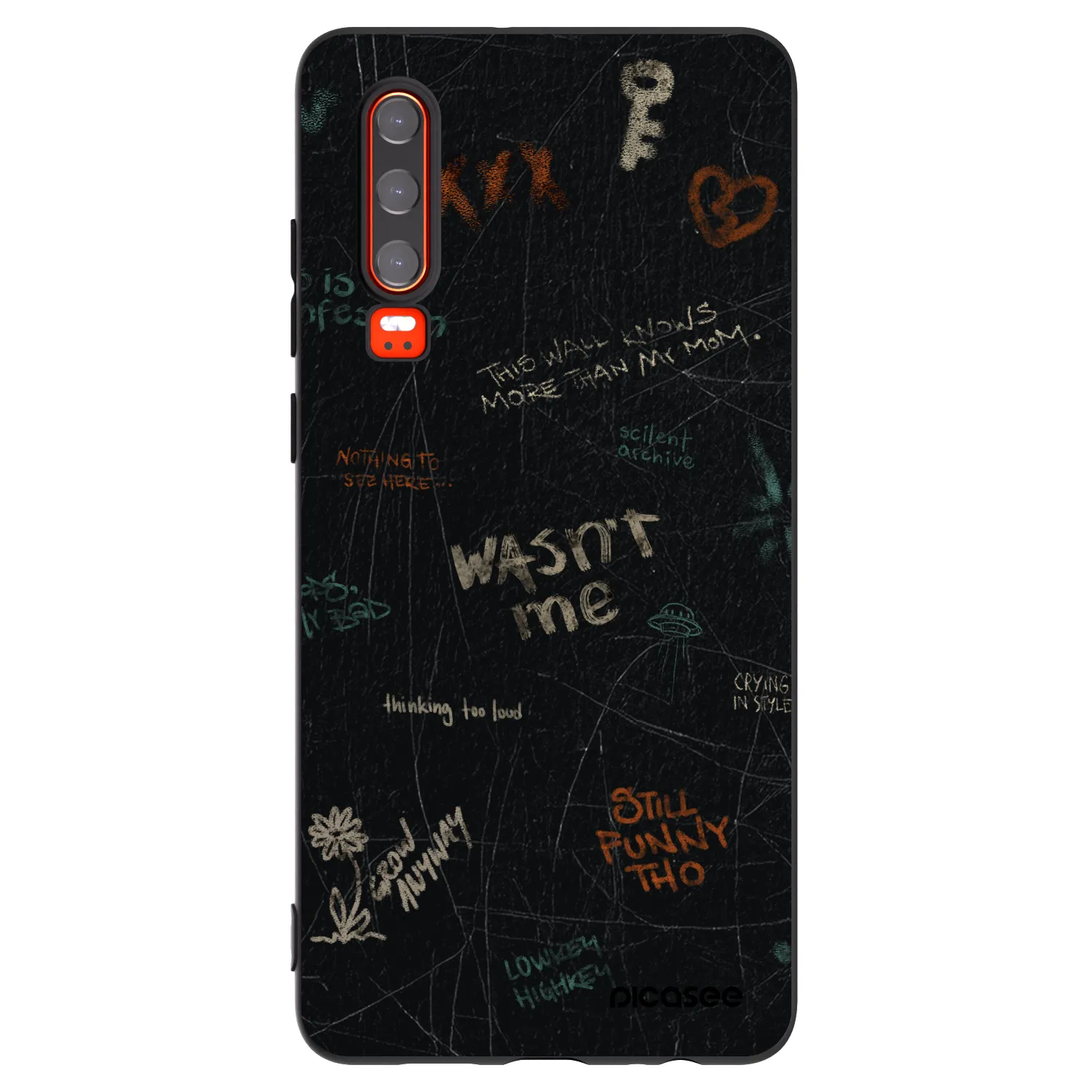 Picasee fekete szilikon tok az alábbi mobiltelefonokra Huawei P30 - CONFESSION