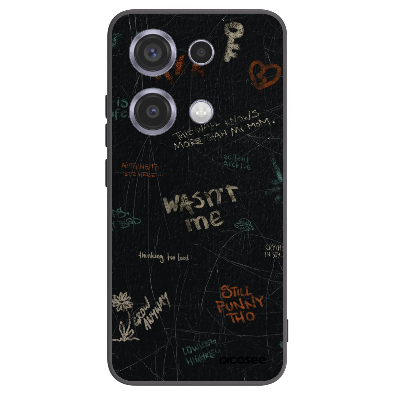 Picasee fekete szilikon tok az alábbi mobiltelefonokra Xiaomi Redmi Note 14S - CONFESSION