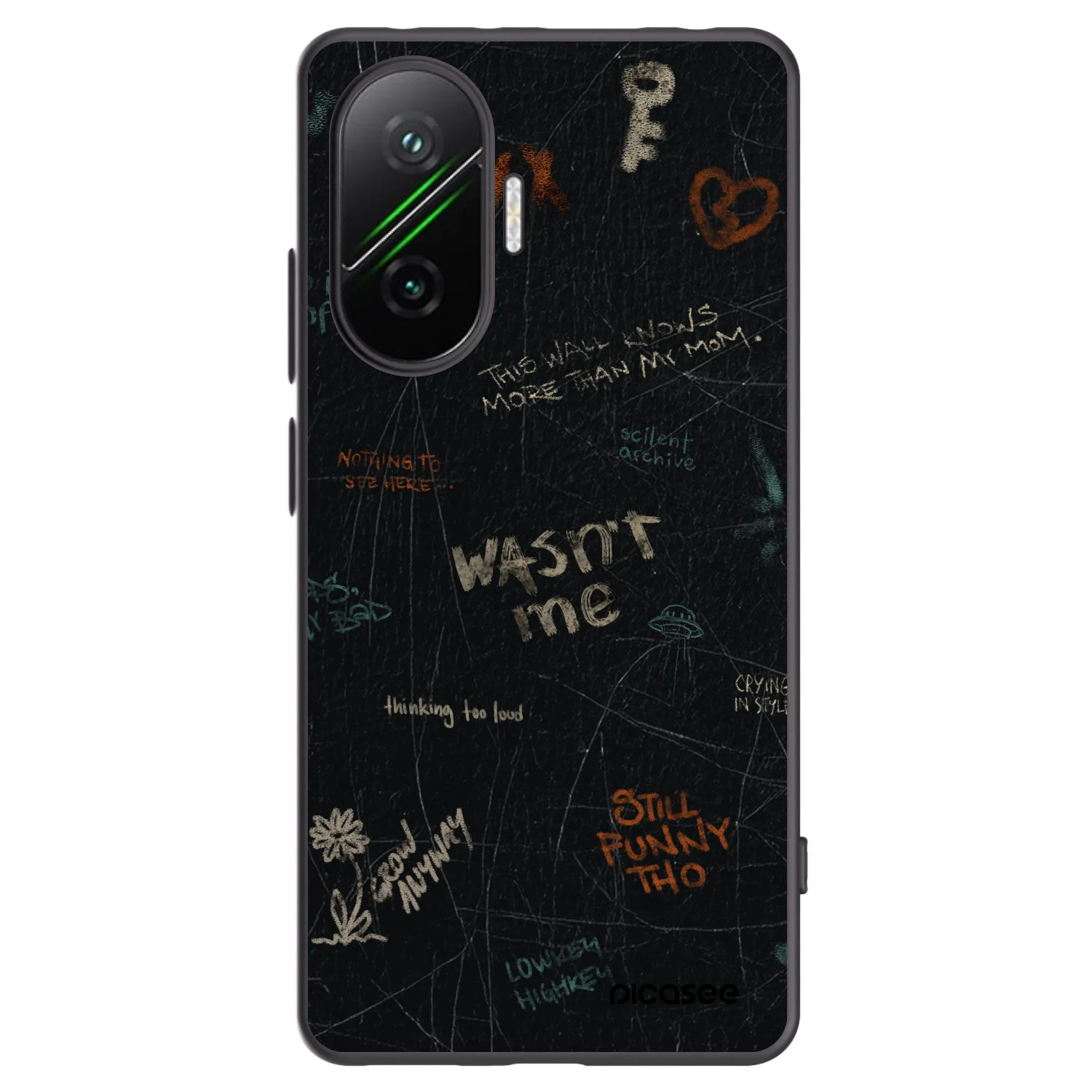 Picasee fekete szilikon tok az alábbi mobiltelefonokra Xiaomi Poco F7 5G - CONFESSION