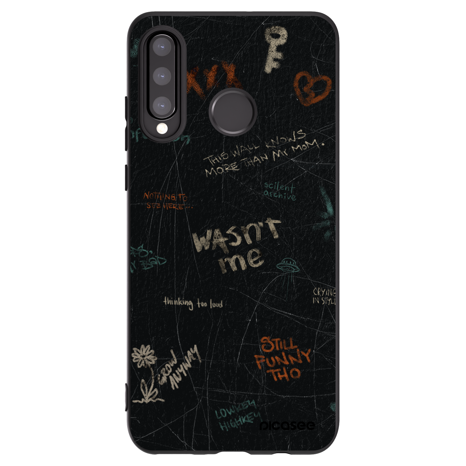 Picasee fekete szilikon tok az alábbi mobiltelefonokra Huawei P30 Lite - CONFESSION