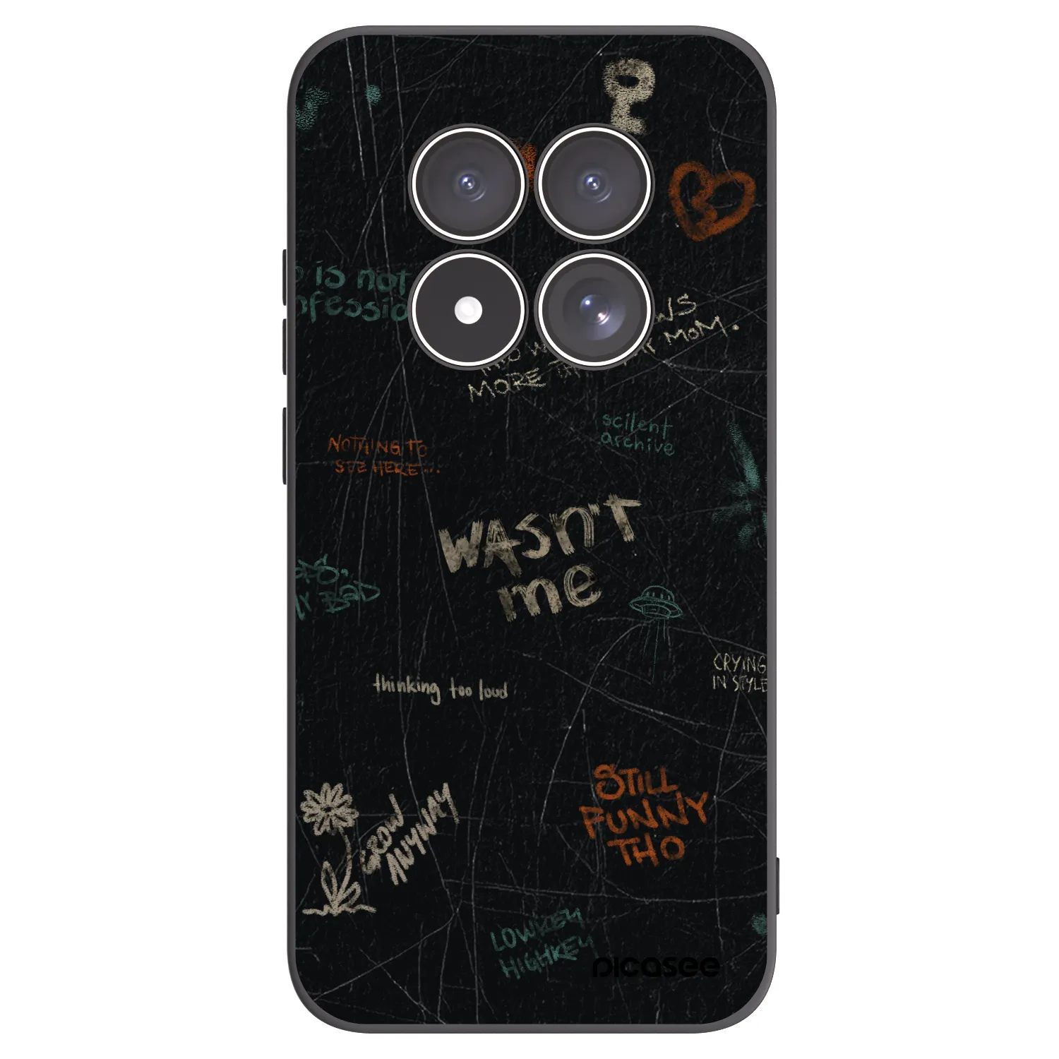 Picasee fekete szilikon tok az alábbi mobiltelefonokra Xiaomi Redmi Note 15 Pro 5G - CONFESSION