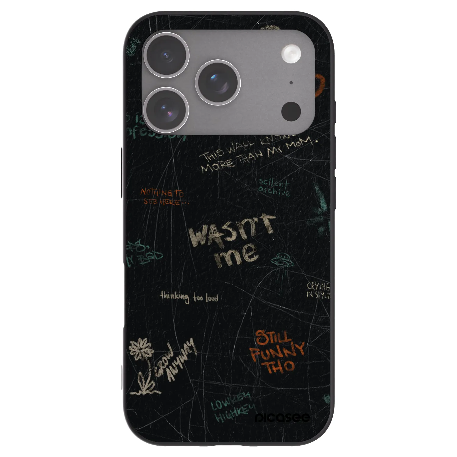 Picasee fekete szilikon tok az alábbi mobiltelefonokra Apple iPhone 18 Pro - CONFESSION