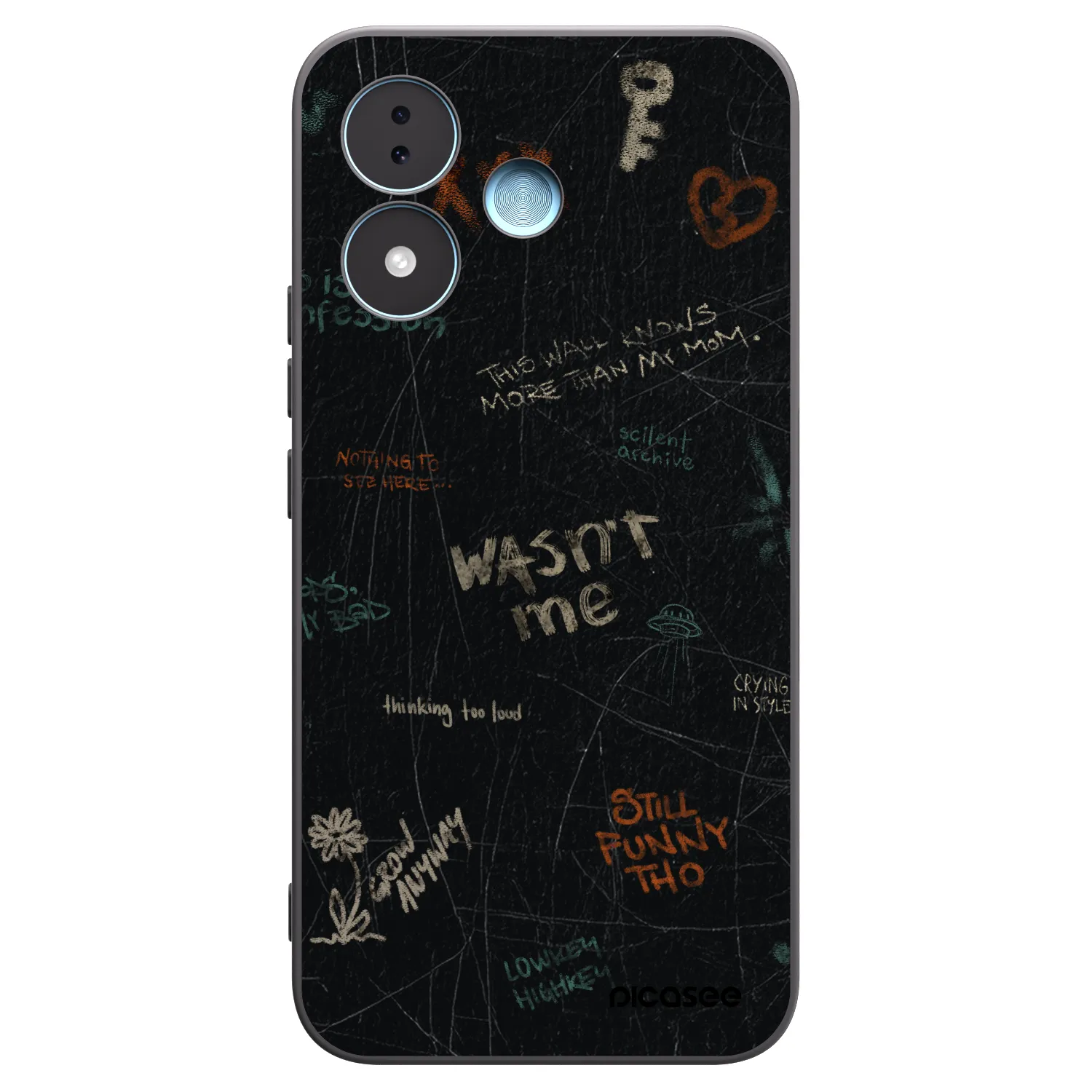 Picasee fekete szilikon tok az alábbi mobiltelefonokra Xiaomi Redmi Note 17 5G - CONFESSION
