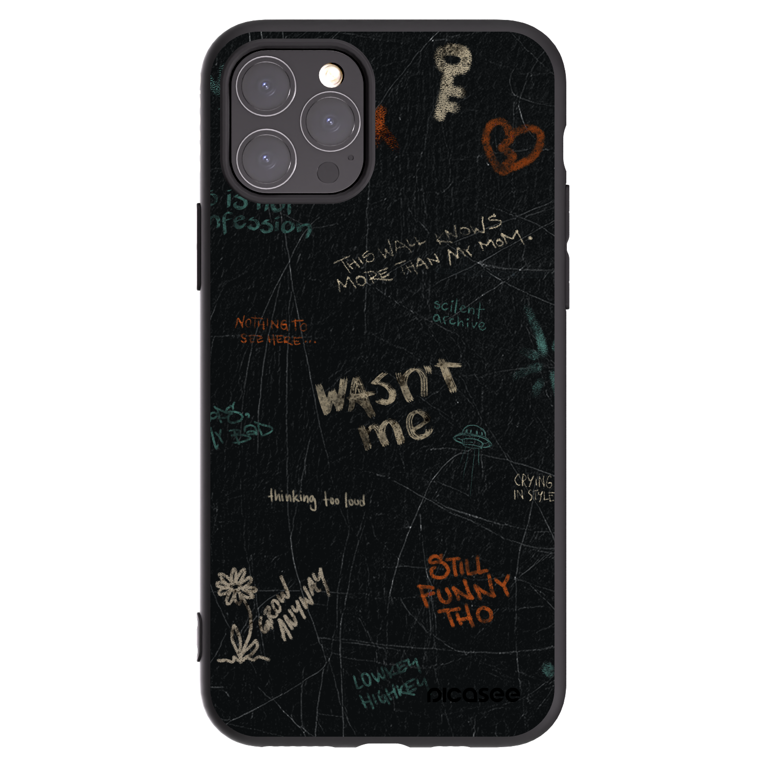 Picasee fekete szilikon tok az alábbi mobiltelefonokra Apple iPhone 11 Pro - CONFESSION