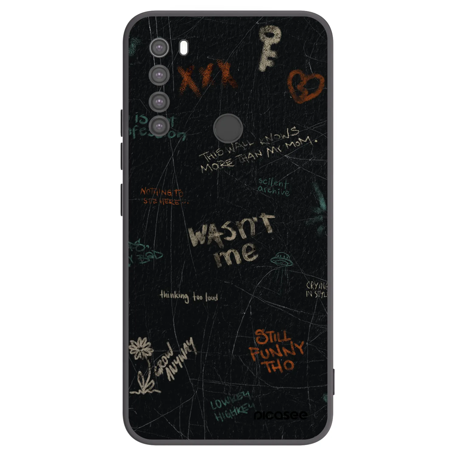 Picasee fekete szilikon tok az alábbi mobiltelefonokra Xiaomi Redmi Note 8 - CONFESSION