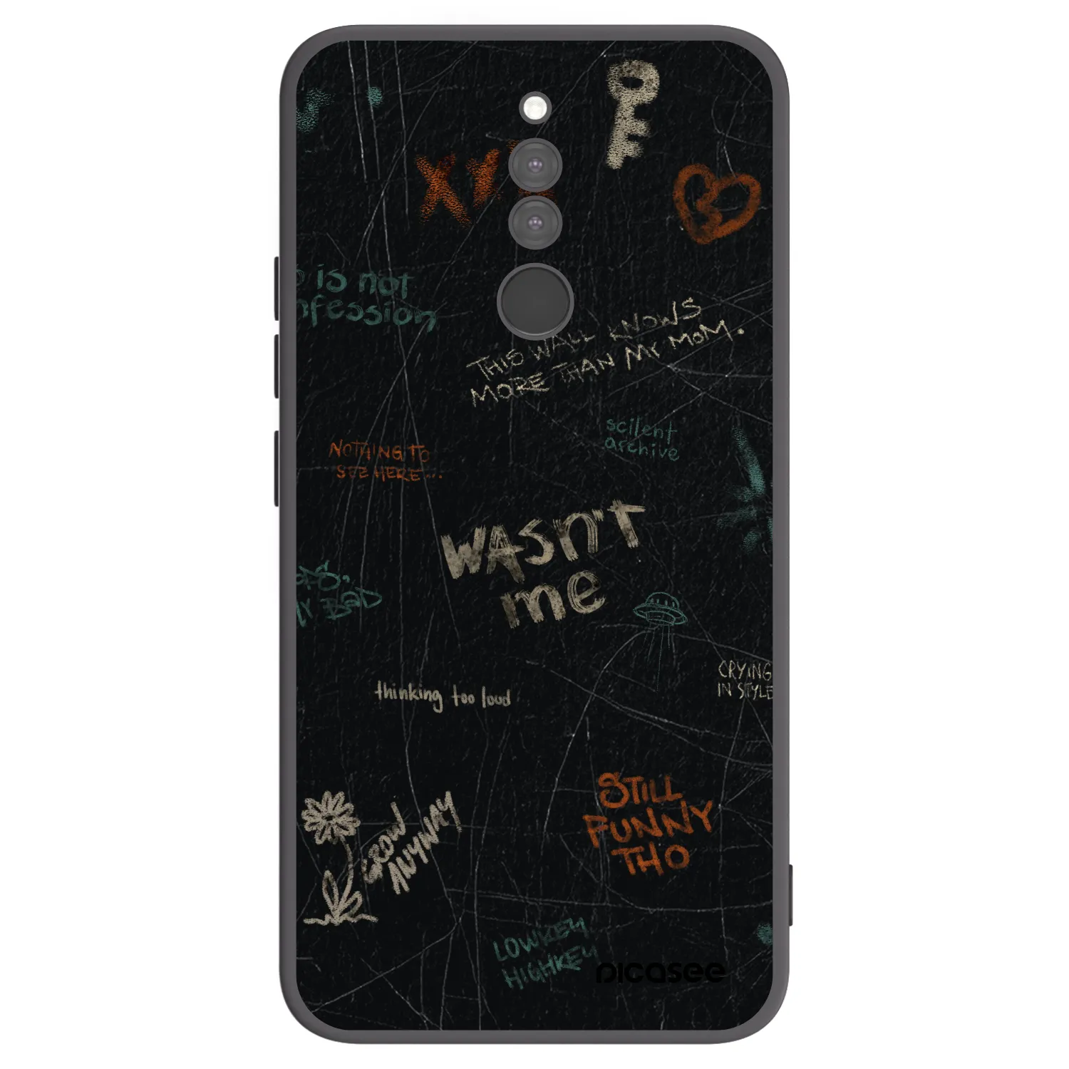 Picasee fekete szilikon tok az alábbi mobiltelefonokra Xiaomi Redmi 8 - CONFESSION