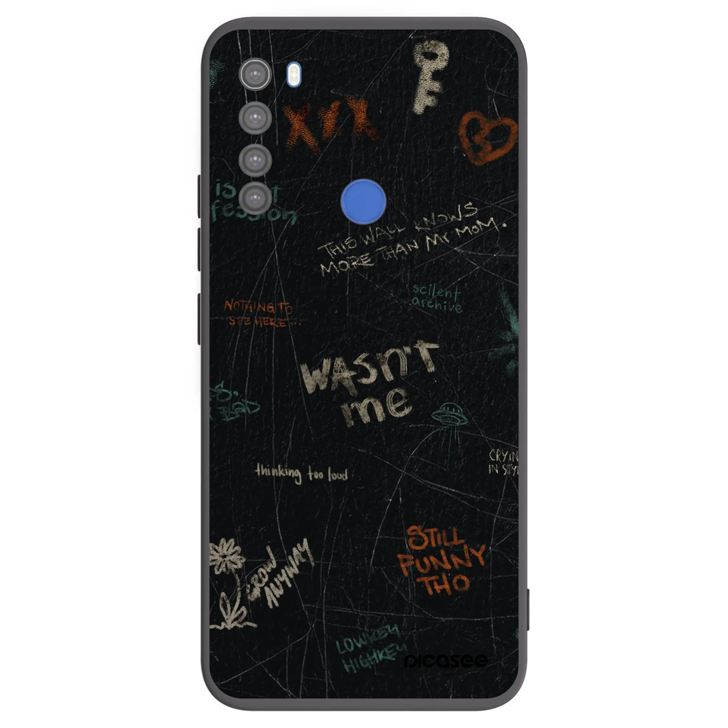 Picasee fekete szilikon tok az alábbi mobiltelefonokra Xiaomi Redmi Note 8T - CONFESSION