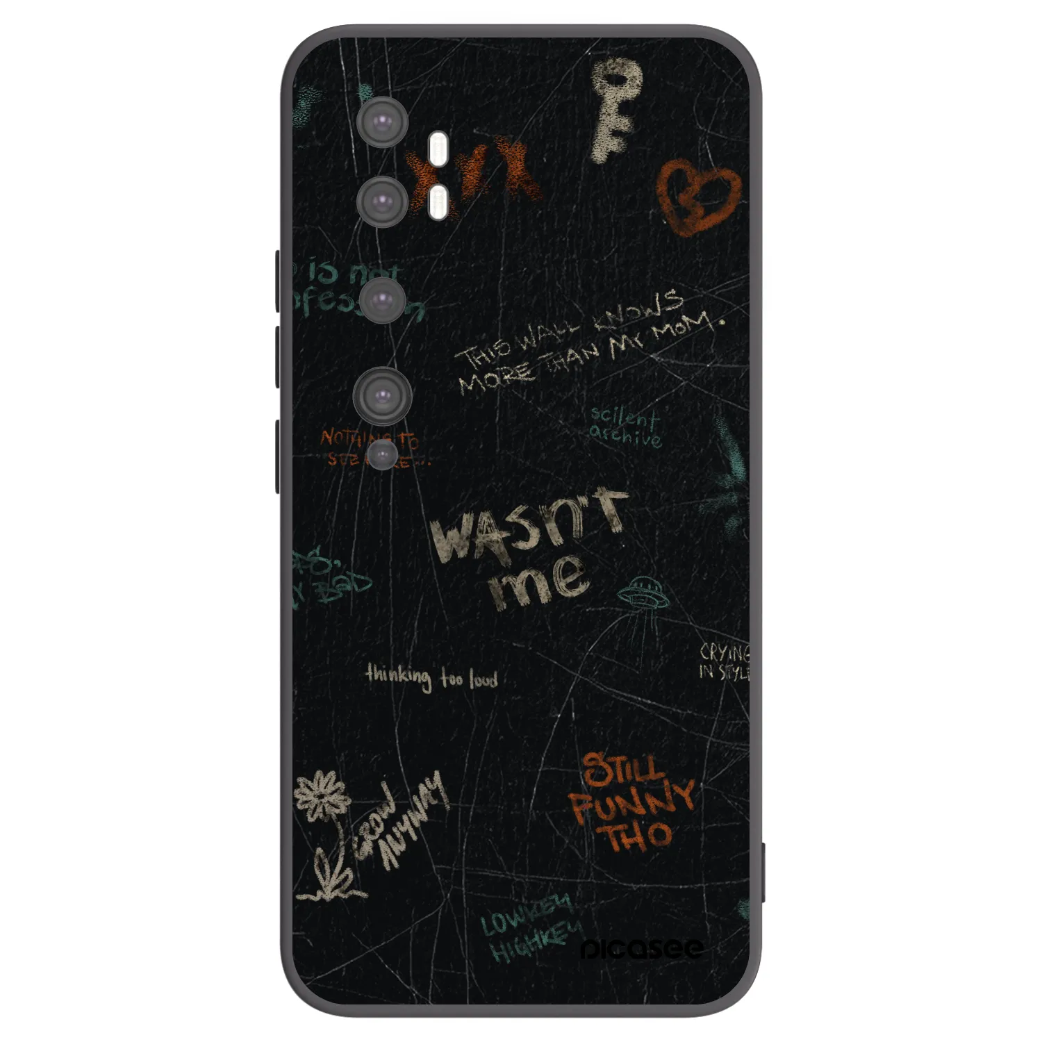Picasee fekete szilikon tok az alábbi mobiltelefonokra Xiaomi Mi Note 10 (Pro) - CONFESSION