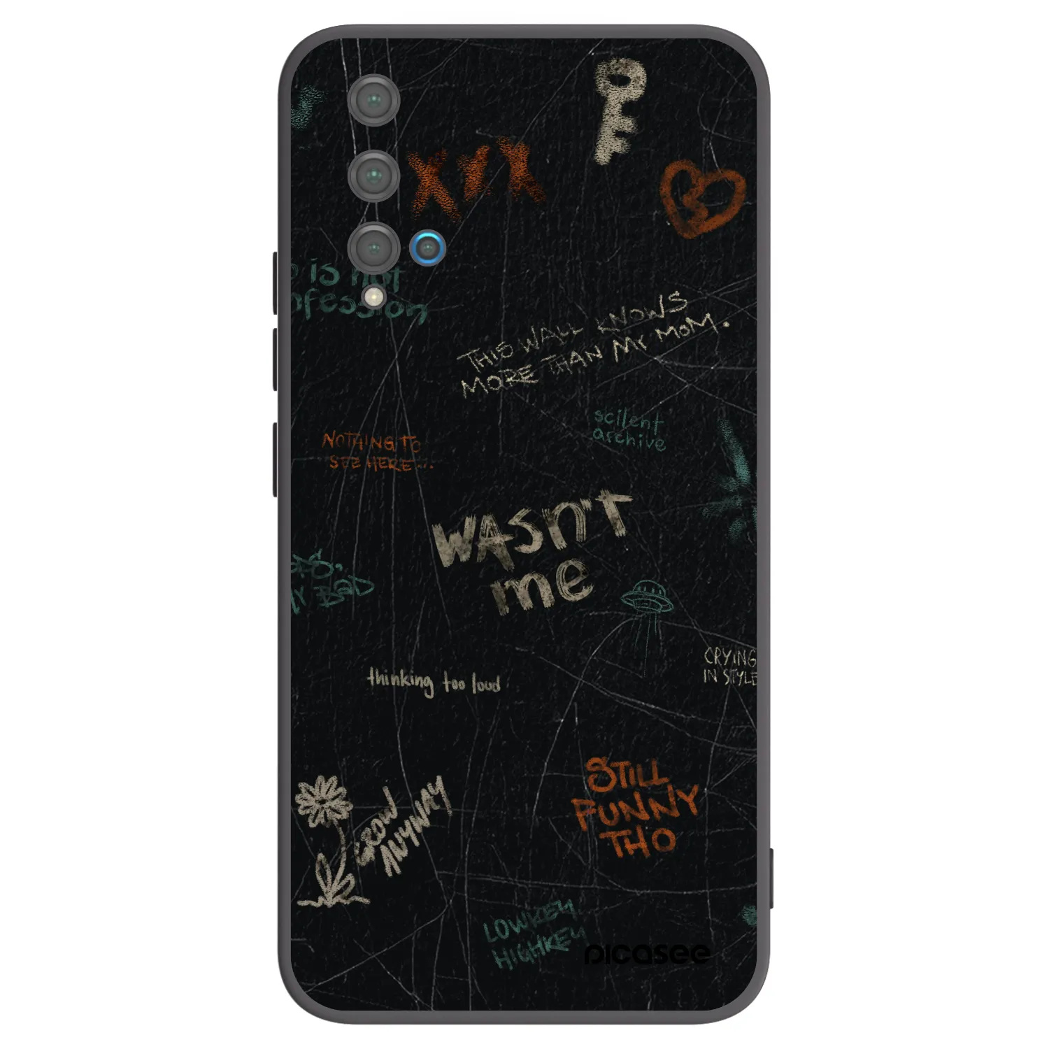 Picasee fekete szilikon tok az alábbi mobiltelefonokra Huawei Nova 5T - CONFESSION