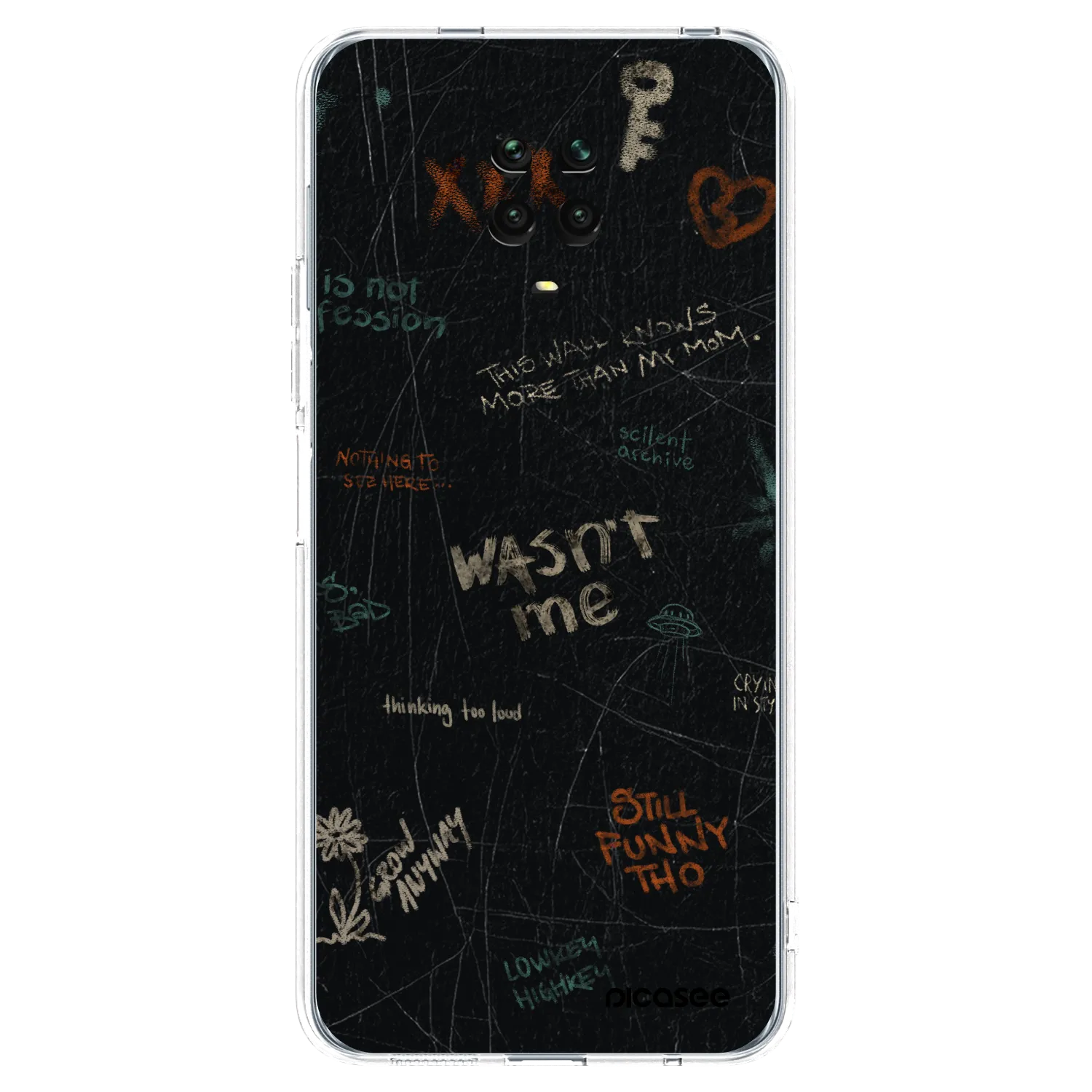 Picasee átlátszó szilikon tok az alábbi mobiltelefonokra Xiaomi Redmi Note 9S - CONFESSION