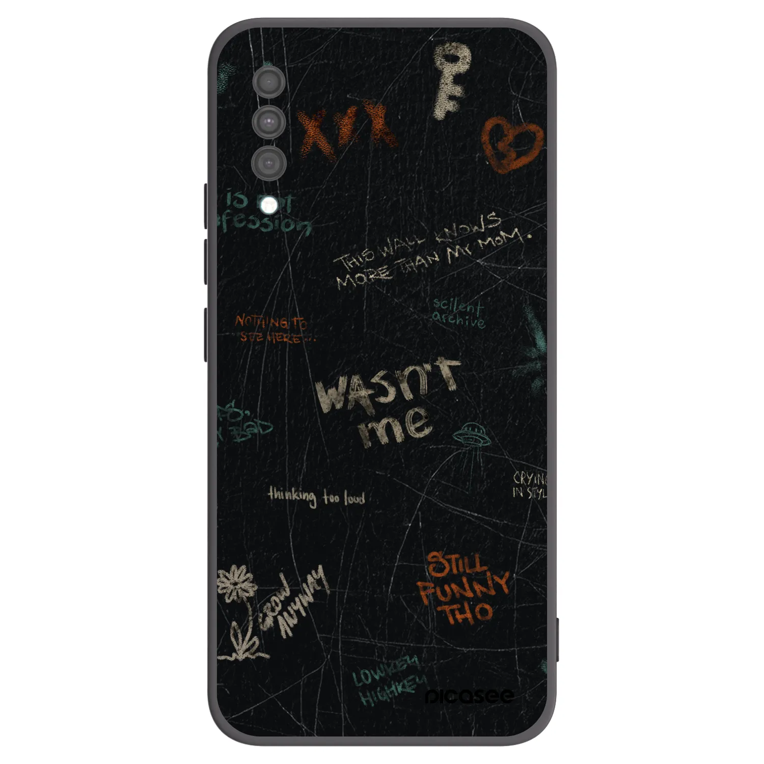 Picasee fekete szilikon tok az alábbi mobiltelefonokra Samsung Galaxy A30s A307F - CONFESSION