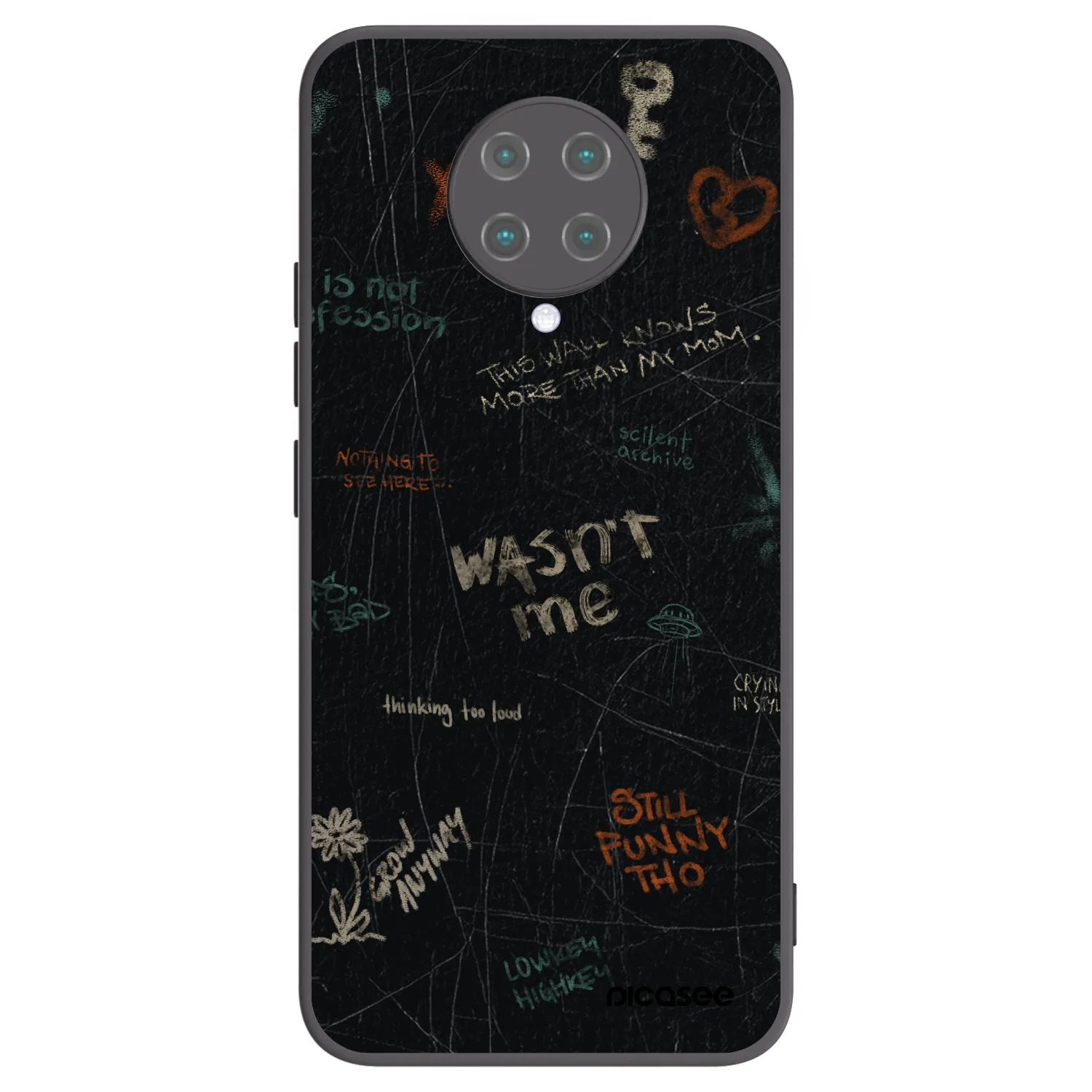 Picasee fekete szilikon tok az alábbi mobiltelefonokra Xiaomi Poco F2 Pro - CONFESSION