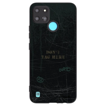 Picasee fekete szilikon tok az alábbi mobiltelefonokra Realme C21Y - DON´T TAG