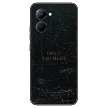 Picasee fekete szilikon tok az alábbi mobiltelefonokra Realme C33 (2023) - DON´T TAG