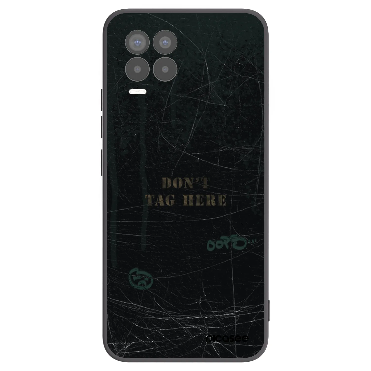 Picasee fekete szilikon tok az alábbi mobiltelefonokra Realme 8 4G - DON´T TAG