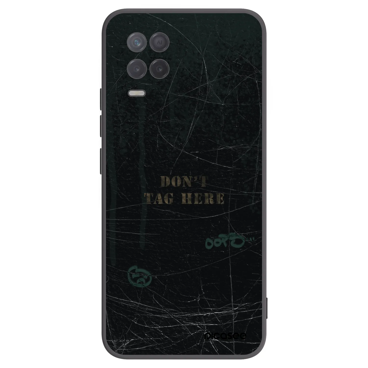 Picasee fekete szilikon tok az alábbi mobiltelefonokra Realme 8 5G - DON´T TAG