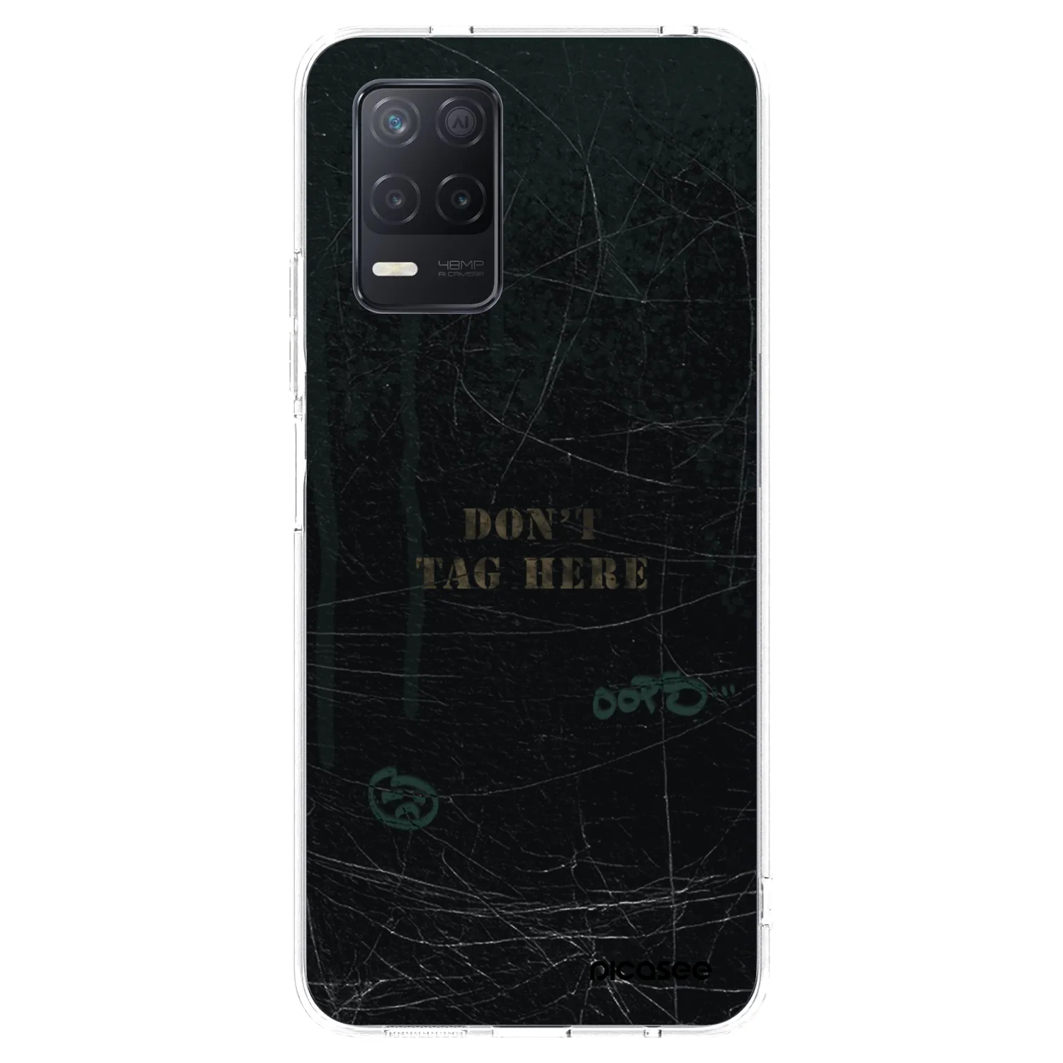 Picasee átlátszó szilikon tok az alábbi mobiltelefonokra Realme 8 5G - DON´T TAG