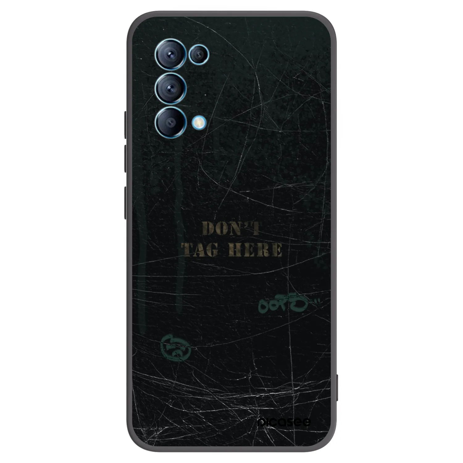 Picasee fekete szilikon tok az alábbi mobiltelefonokra OPPO Reno 5 5G - DON´T TAG