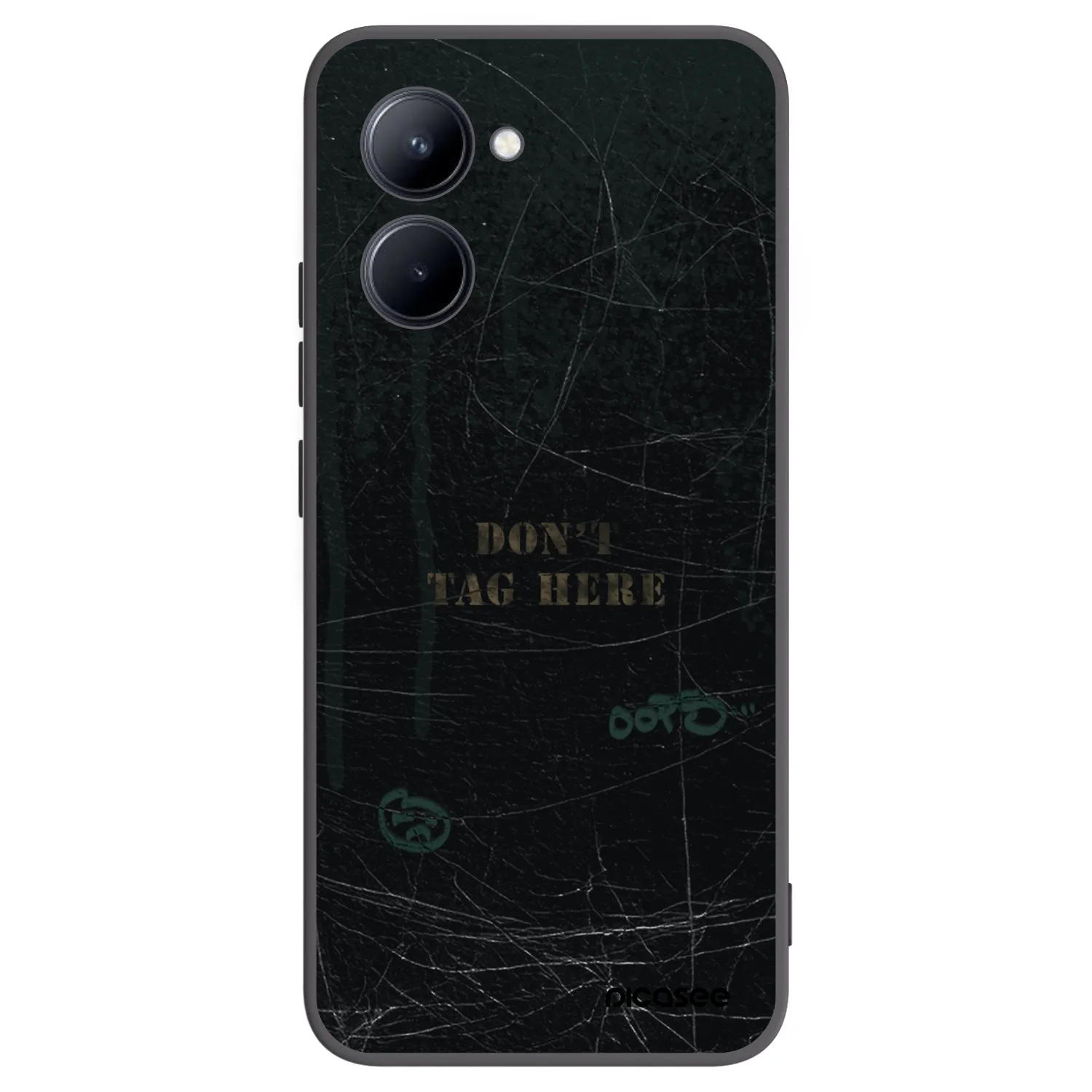 Picasee fekete szilikon tok az alábbi mobiltelefonokra Realme C33 (2023) - DON´T TAG