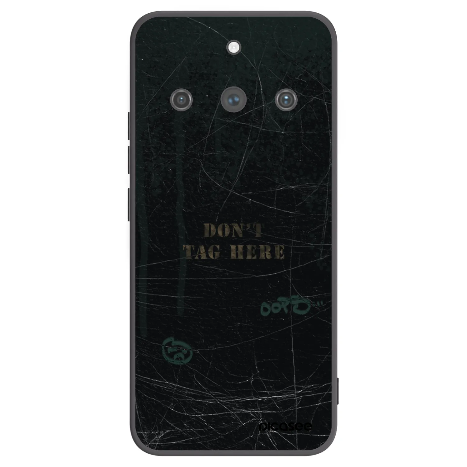 Picasee fekete szilikon tok az alábbi mobiltelefonokra Realme 11 Pro+ - DON´T TAG