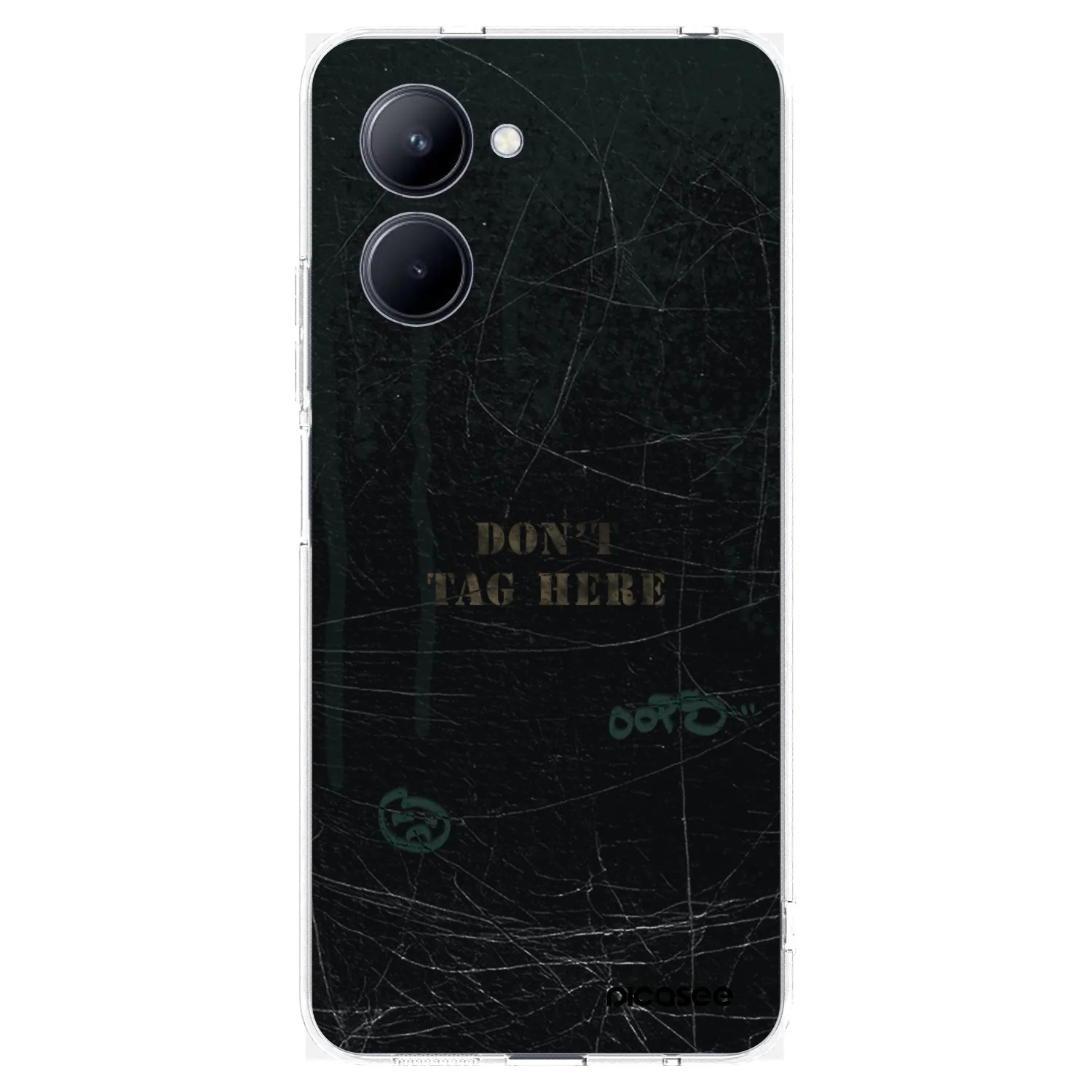 Picasee átlátszó szilikon tok az alábbi mobiltelefonokra Realme C33 (2023) - DON´T TAG