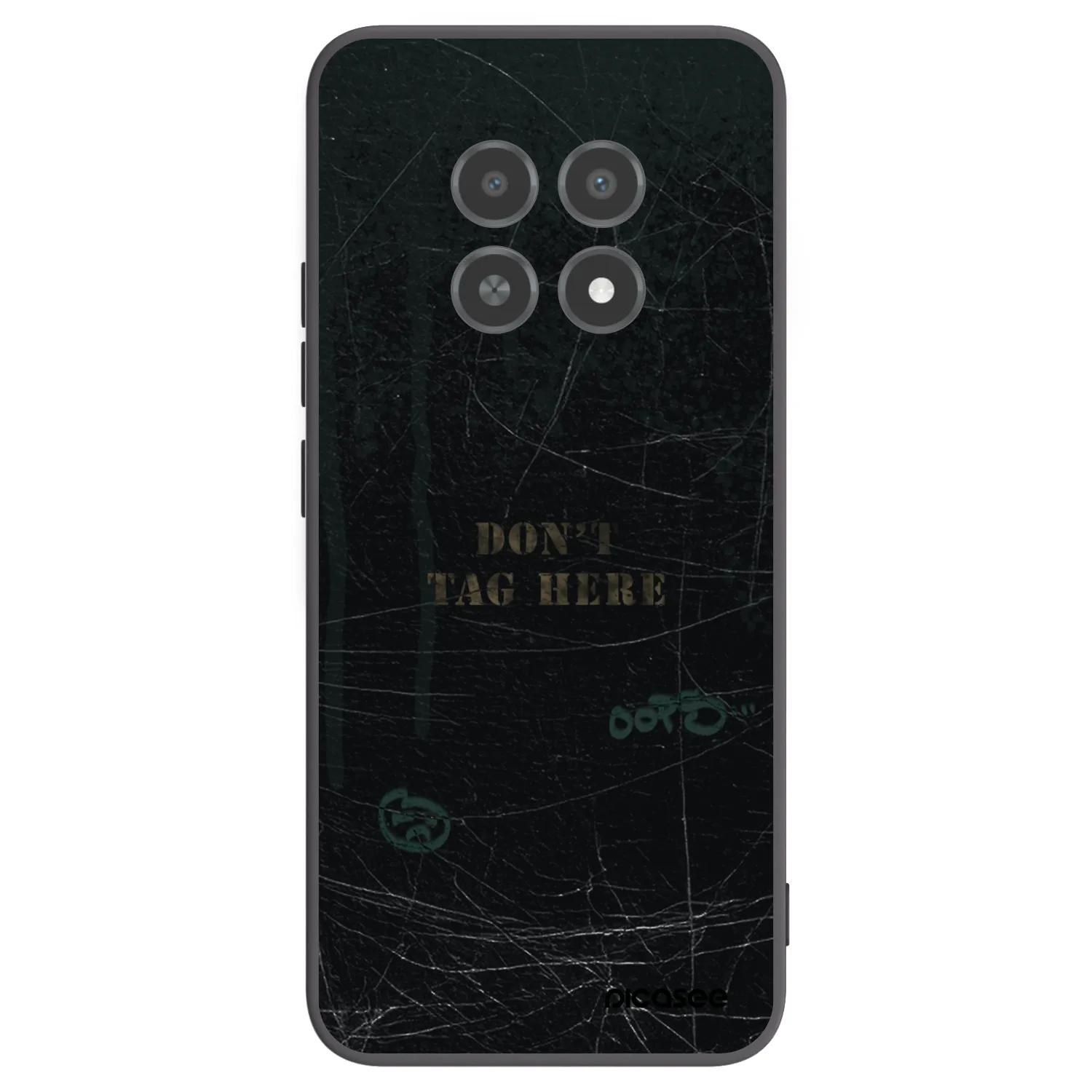 Picasee fekete szilikon tok az alábbi mobiltelefonokra Realme 12X - DON´T TAG