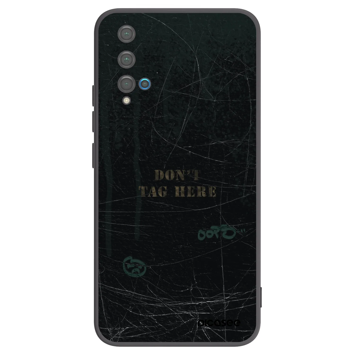 Picasee fekete szilikon tok az alábbi mobiltelefonokra Huawei Nova 5T - DON´T TAG