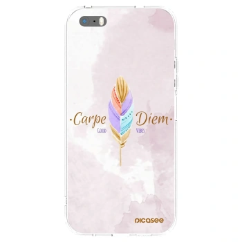 Picasee átlátszó szilikon tok az alábbi mobiltelefonokra Apple iPhone 5/5S/SE - Carpe Diem