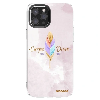 Picasee átlátszó szilikon tok az alábbi mobiltelefonokra Apple iPhone 12 Pro Max - Carpe Diem