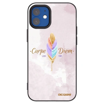 Picasee fekete szilikon tok az alábbi mobiltelefonokra Apple iPhone 12 mini - Carpe Diem