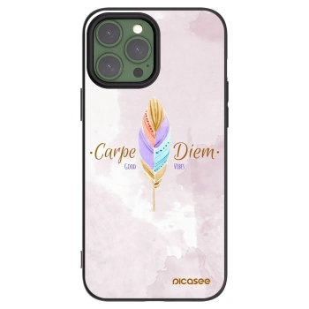 Picasee fekete szilikon tok az alábbi mobiltelefonokra Apple iPhone 13 Pro Max - Carpe Diem