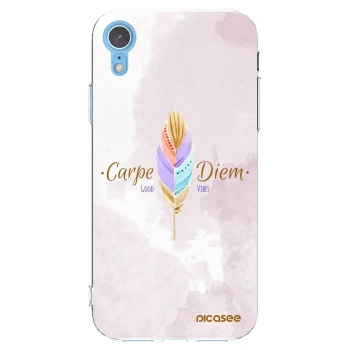 Picasee átlátszó szilikon tok az alábbi mobiltelefonokra Apple iPhone XR - Carpe Diem