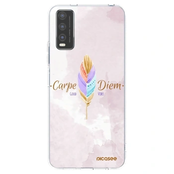 Picasee átlátszó szilikon tok az alábbi mobiltelefonokra Vivo Y20s - Carpe Diem