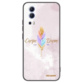 Picasee fekete szilikon tok az alábbi mobiltelefonokra Vivo Y52 5G - Carpe Diem